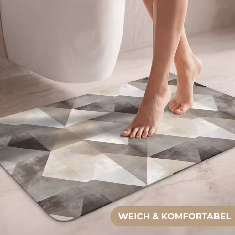 Geometrisch - Motief - Aardetinten WCmat middel 1009 -USP_ZachtDE