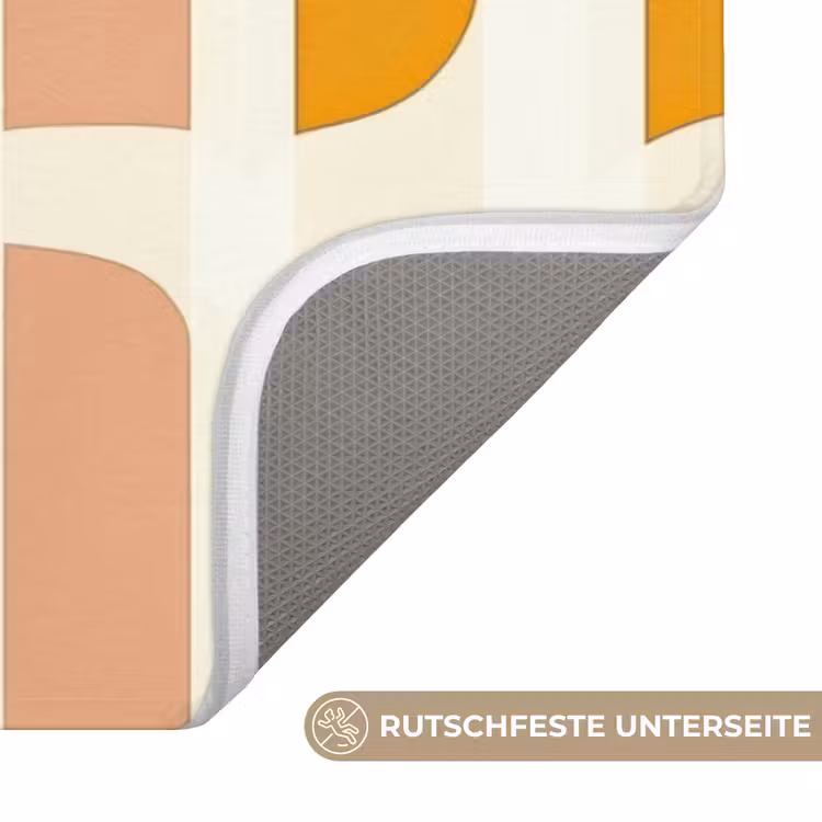 Geometrisch - Patroon - Geel - Roze WCmat middel 1009 -USP_AntislipDE