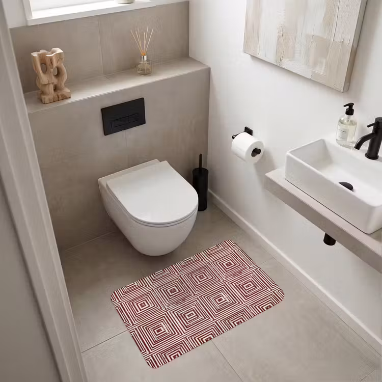 Geometrisch - Patroon - Rood WCmat middel 1009 -sfeer1