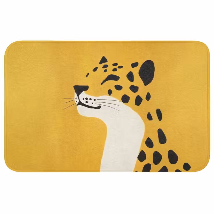 Cheetah - Illustratie - Geel WCmat middel -3d