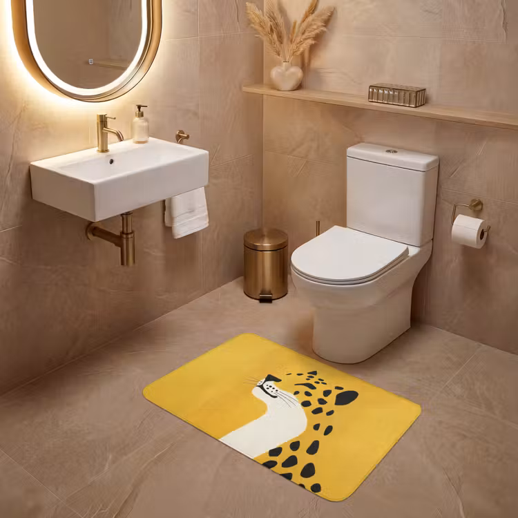 Cheetah - Illustratie - Geel WCmat middel -sfeer3