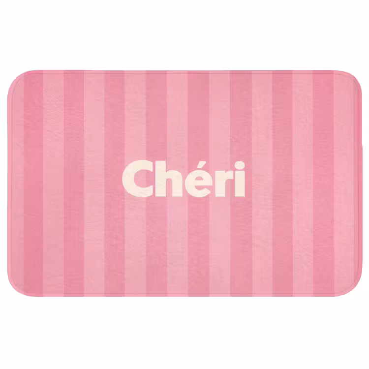 Gestreept - Roze - Chéri WCmat middel -3d