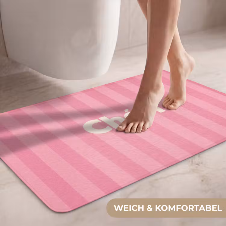 Gestreept - Roze - Chéri WCmat middel -USP_ZachtDE