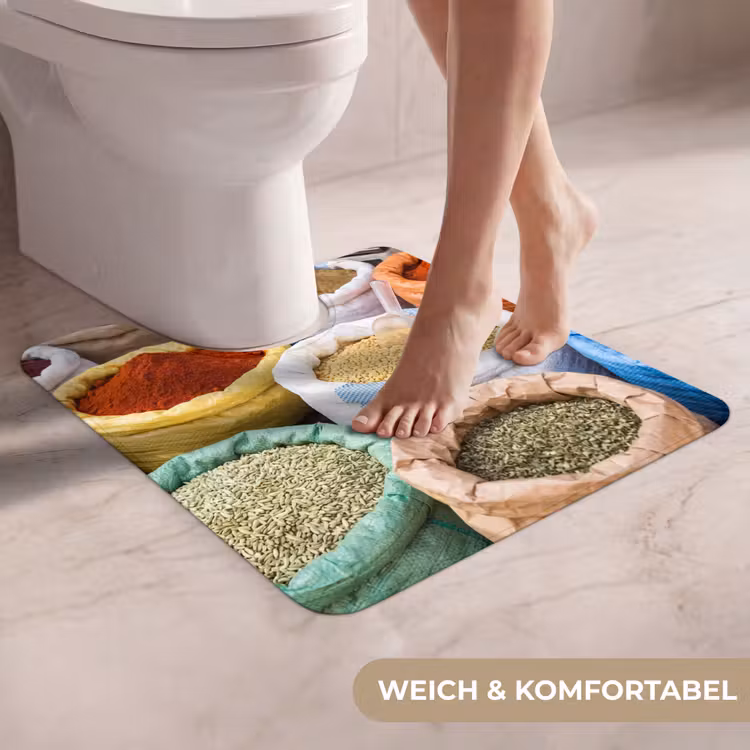 WC Vorleger - Gewürze – Beutel – Markt - Kruiden - Zakken - Markt WCmat U-uitsnede middel