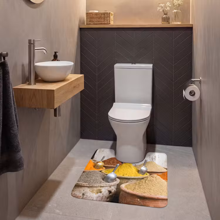 WC Vorleger - Gewürze – Gläser – Orientalisch - Kruiden - Potten - Oosters WCmat U-uitsnede middel