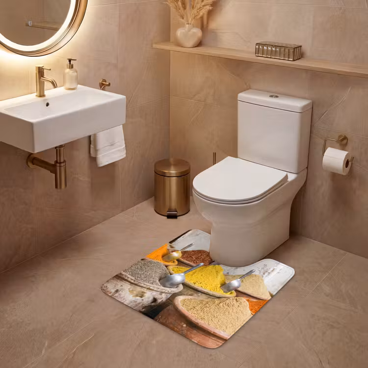 WC Vorleger - Gewürze – Gläser – Orientalisch - Kruiden - Potten - Oosters WCmat U-uitsnede middel