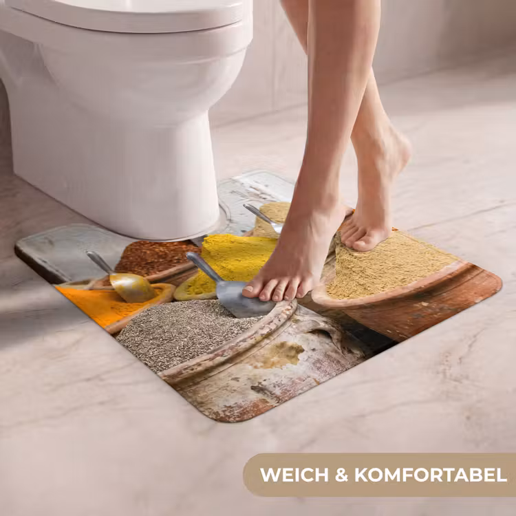 WC Vorleger - Gewürze – Gläser – Orientalisch - Kruiden - Potten - Oosters WCmat U-uitsnede middel