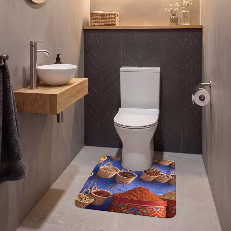 WC Vorleger - Gewürze – Körbe – Markt - Kruiden - Manden - Markt WCmat U-uitsnede middel
