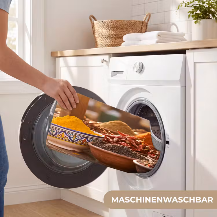 WC Vorleger - Gewürze – Markt – Bunt - Specerijen - Markt - Kleurrijk WCmat U-uitsnede middel