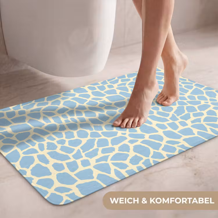 Giraf - Modern - Blauw WCmat middel 1009 -USP_ZachtDE