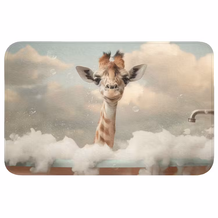Giraffe - Wilde dieren - Bad - Schuim WCmat middel -3d