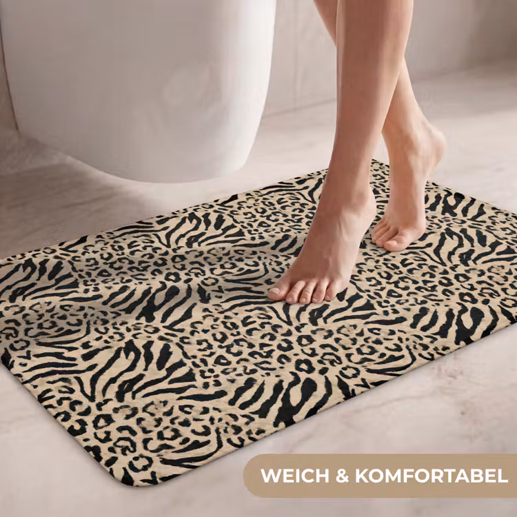 Giraf - Zebra - Motief - Bruin WCmat middel 1009 -USP_ZachtDE