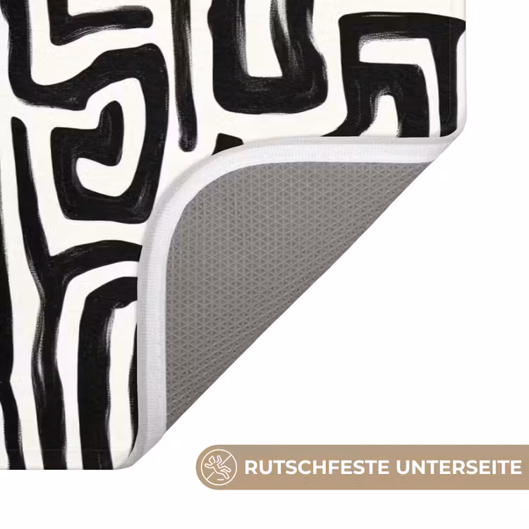 Grafisch - Lijnen - Zwart - Wit WCmat middel 1009 -USP_AntislipDE