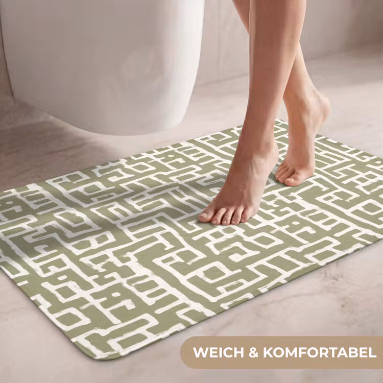 Grafisch - Patroon - Groen WCmat middel 1009 -USP_ZachtDE