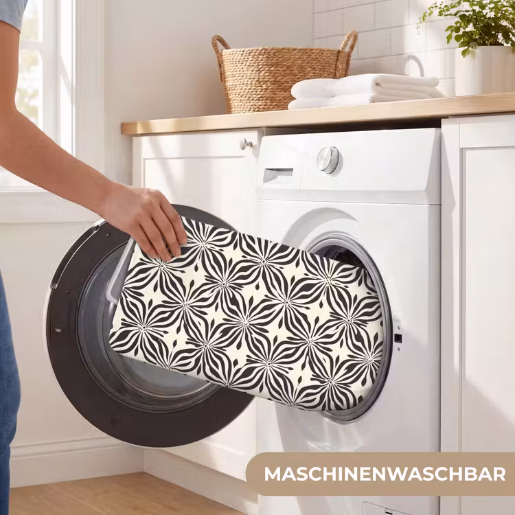 Grafisch - Patroon - Zwart WCmat middel 1009 -USP_WasbaarDE