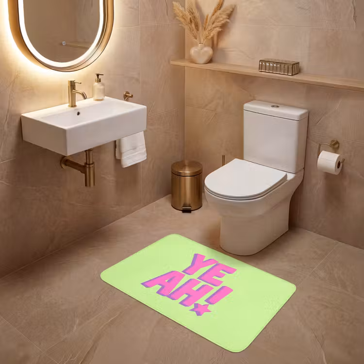 Groen - Neon - Quote WCmat middel -sfeer3
