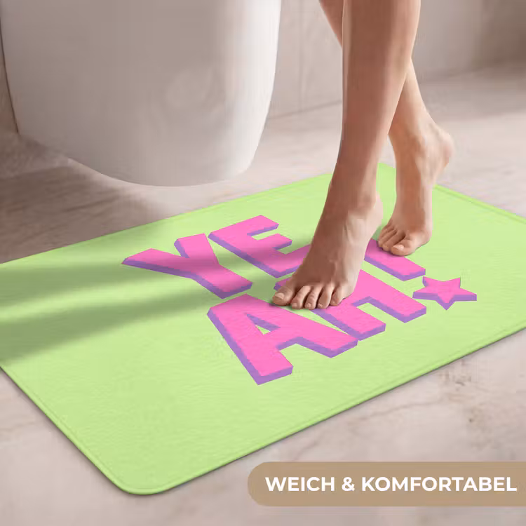 Groen - Neon - Quote WCmat middel -USP_ZachtDE