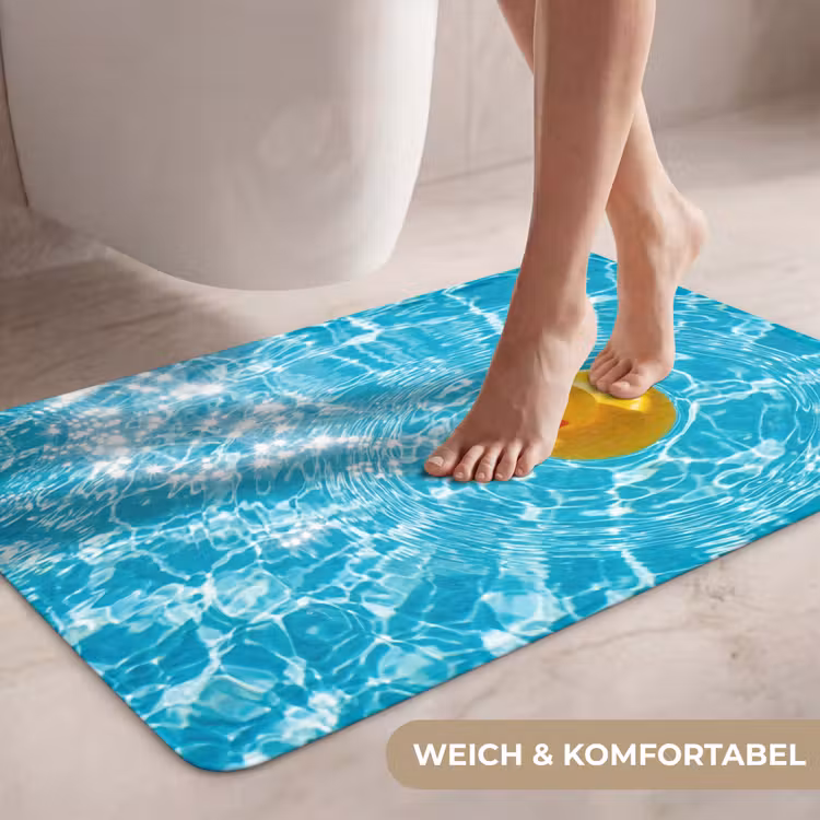 Badeend - Dobberen - Blauw WCmat middel -USP_ZachtDE