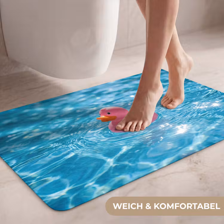 Badeend - Dobberend - Roze WCmat middel -USP_ZachtDE
