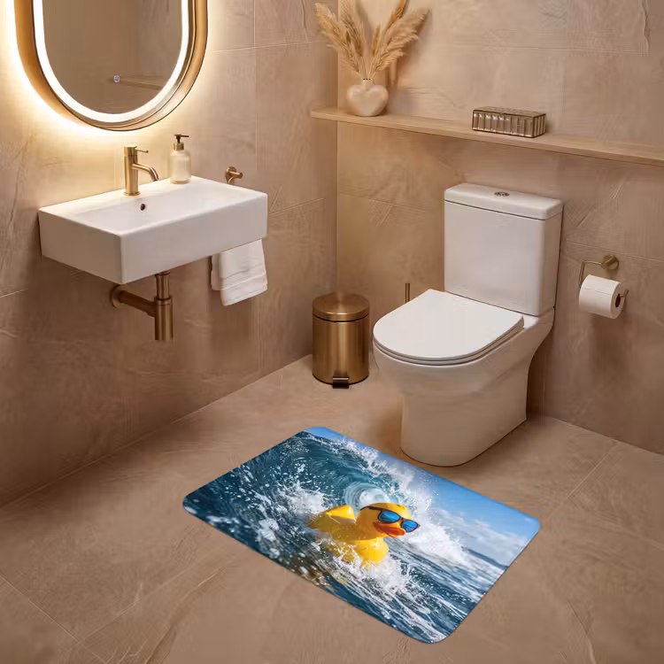 Badeend - Stoer - Golven WCmat middel -sfeer3