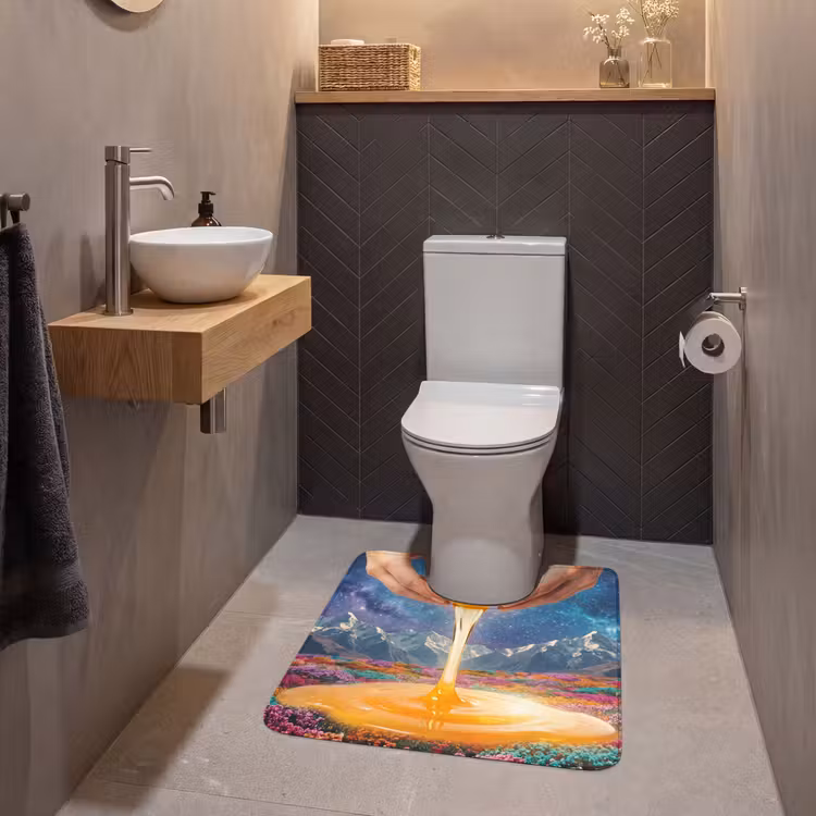 WC Vorleger - Hände – Ei – Surrealismus - Handen - Ei - Surrealisme WCmat U-uitsnede middel