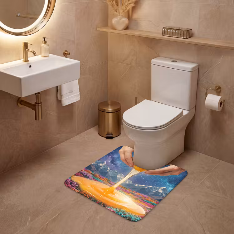WC Vorleger - Hände – Ei – Surrealismus - Handen - Ei - Surrealisme WCmat U-uitsnede middel