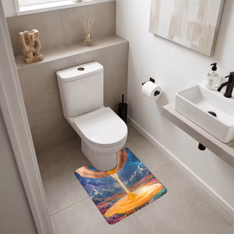 WC Vorleger - Hände – Ei – Surrealismus - Handen - Ei - Surrealisme WCmat U-uitsnede middel