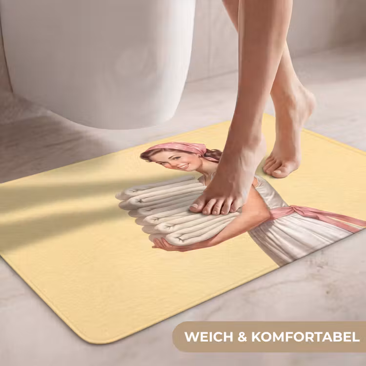 Handdoeken - Vrouw - Jurk - Roze WCmat middel -USP_ZachtDE