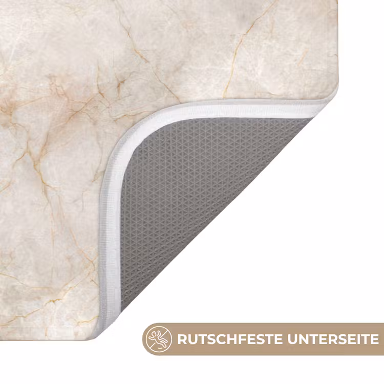 Lichtbeige - Goudbruine Nerven - Marmer WCmat middel 1009 -USP_AntislipDE