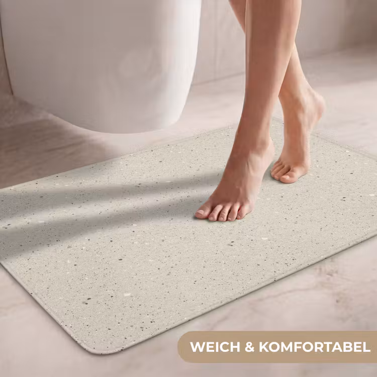 Lichtbeige - Terrazzo - Grijs WCmat middel 1009 -USP_ZachtDE
