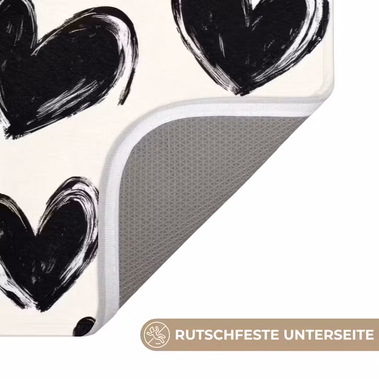 Hartjes - Patroon - Zwart WCmat middel 1009 -USP_AntislipDE
