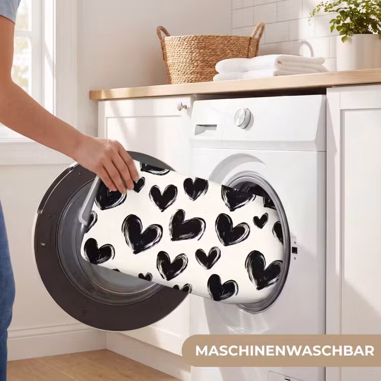 Hartjes - Patroon - Zwart WCmat middel 1009 -USP_WasbaarDE