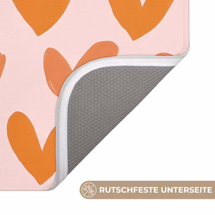 Hartjes - Getekend - Oranje WCmat middel 1009 -USP_AntislipDE