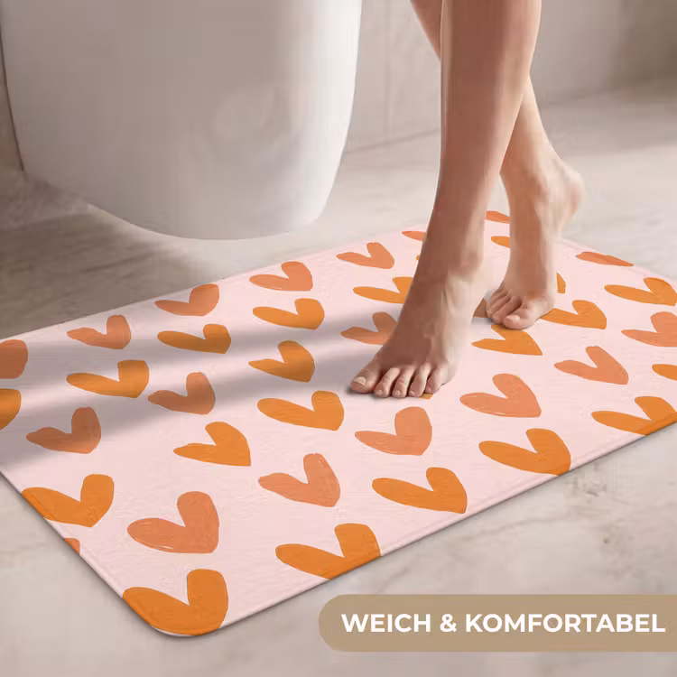 Hartjes - Getekend - Oranje WCmat middel 1009 -USP_ZachtDE