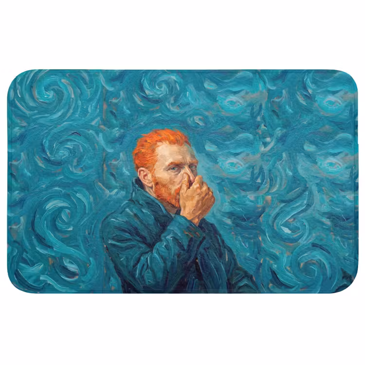Portret - Klassiek - Blauw WCmat middel -3d