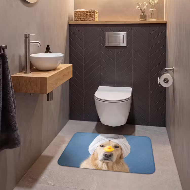 Hond - Badeend - Geel WCmat middel -sfeer2