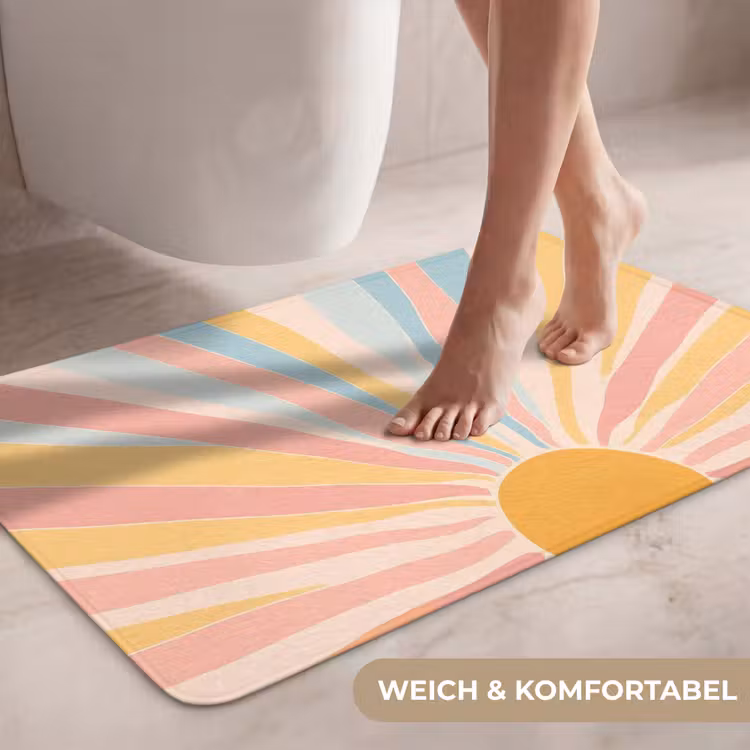 Illustratie - Zon - Pastelkleuren WCmat middel -USP_ZachtDE