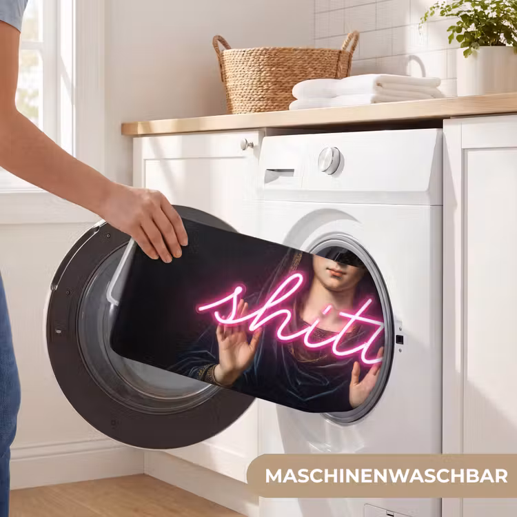 Ironisch - Tekst - Neon WCmat middel -USP_WasbaarDE