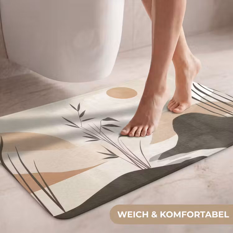 Japandi - Landschap - Beige WCmat middel -USP_ZachtDE