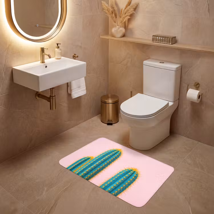 Cactussen - Modern - Pastel WCmat middel -sfeer3