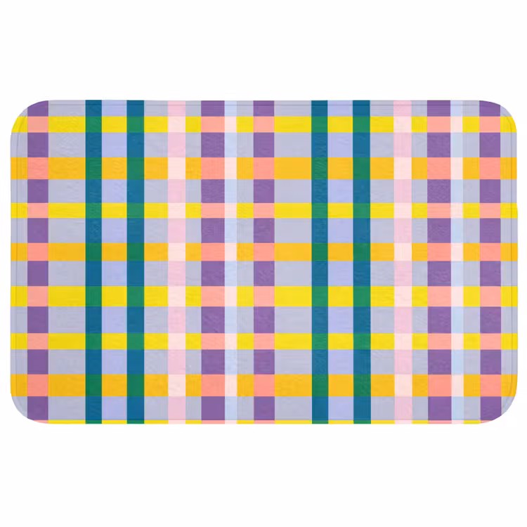 Ruit - Patroon - Kleurrijk WCmat middel 1009 -3d