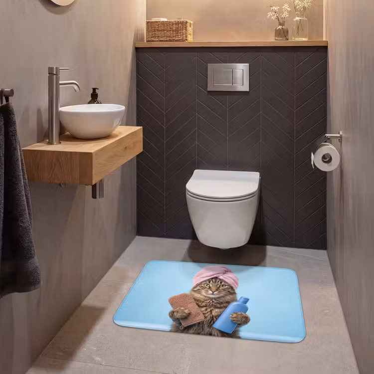Kat - Handdoek - Washand - Zeep WCmat middel -sfeer2