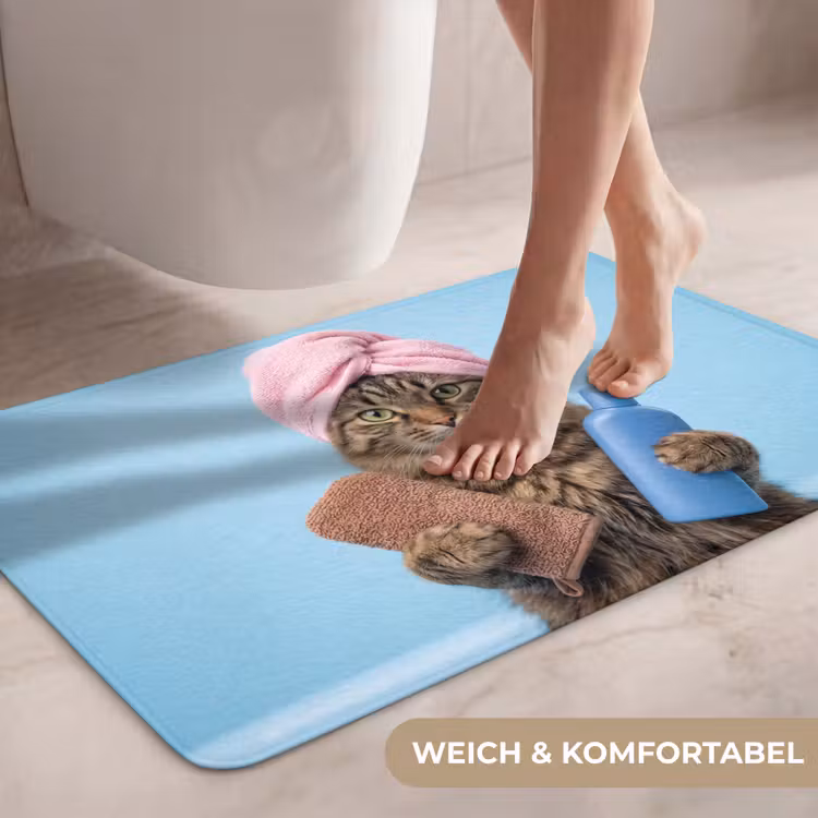 Kat - Handdoek - Washand - Zeep WCmat middel -USP_ZachtDE
