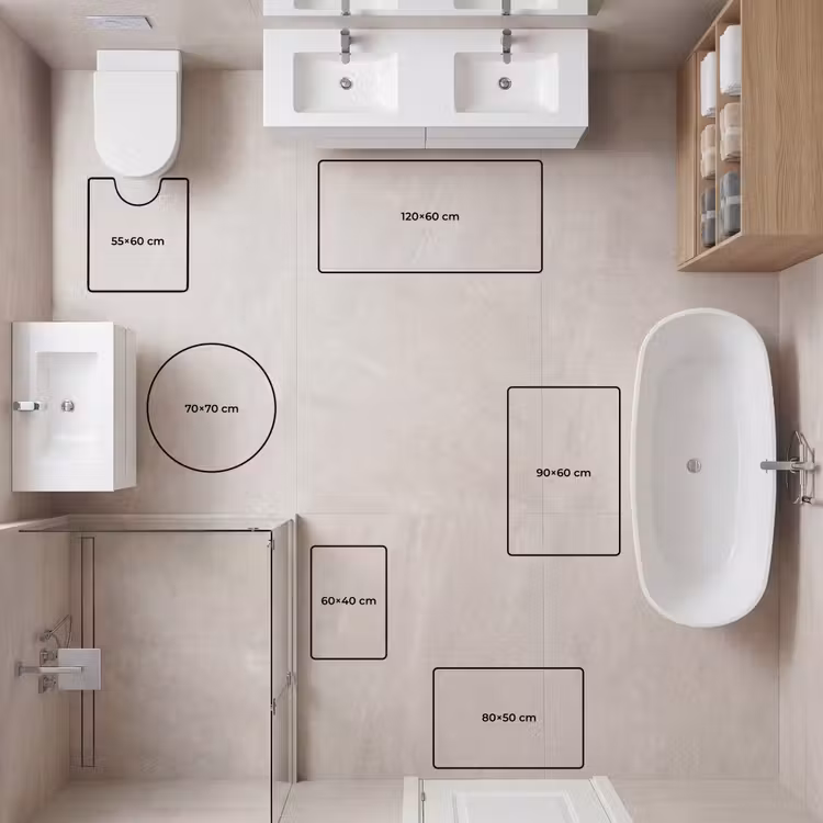 WC Vorleger - Keramik – Bunt – Muster - Aardewerk - Kleurrijk - Patroon WCmat U-uitsnede middel