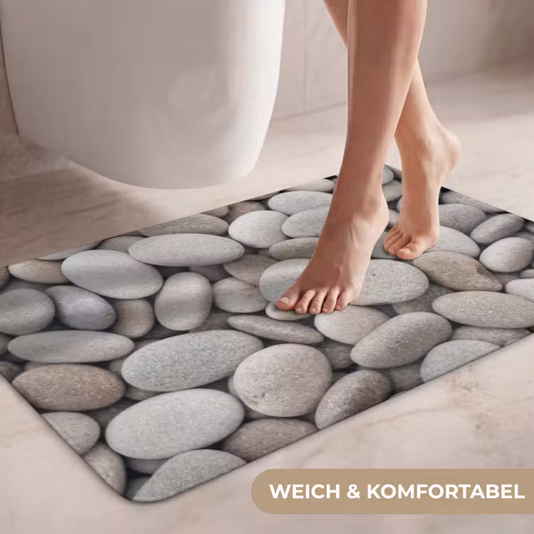 Kiezels - Stenen - Grijs WCmat middel -USP_ZachtDE