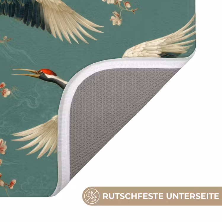 Kersenbloesem - Kraamvogels - Groen WCmat middel 1009 -USP_AntislipDE