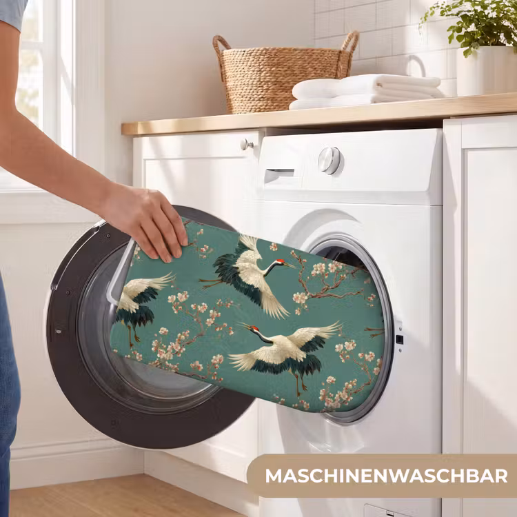 Kersenbloesem - Kraamvogels - Groen WCmat middel 1009 -USP_WasbaarDE