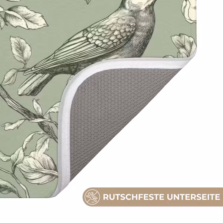Klassiek - Botanisch - Groen WCmat middel 1009 -USP_AntislipDE