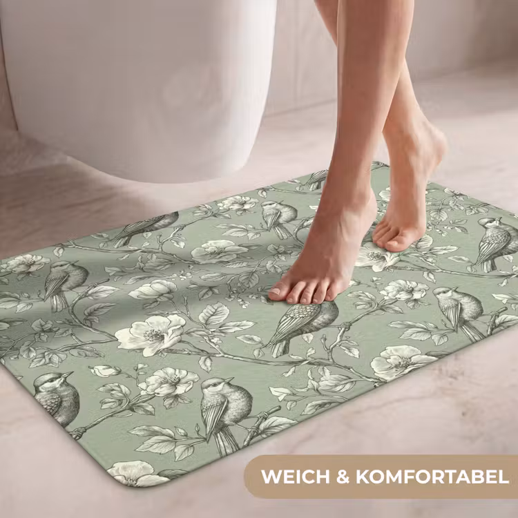Klassiek - Botanisch - Groen WCmat middel 1009 -USP_ZachtDE