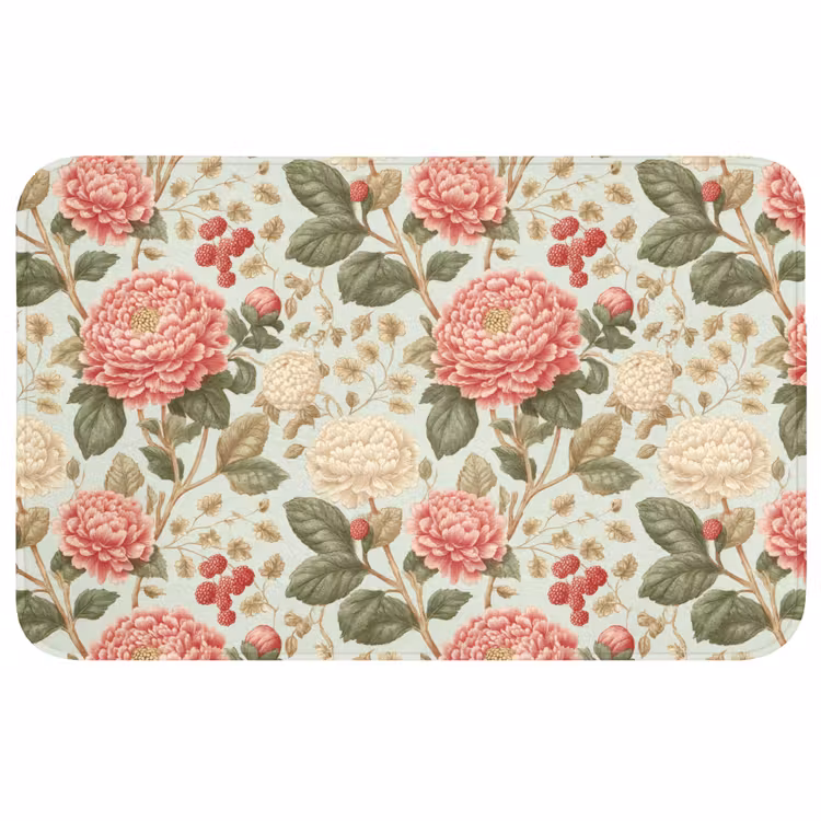 Klassiek - Botanisch - Veelkleurig WCmat middel 1009 -3d